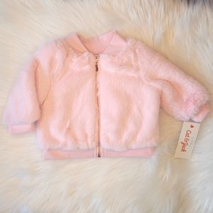 Cat & Jack Baby Faux Fur Jacket, 3-6 Months, Pink